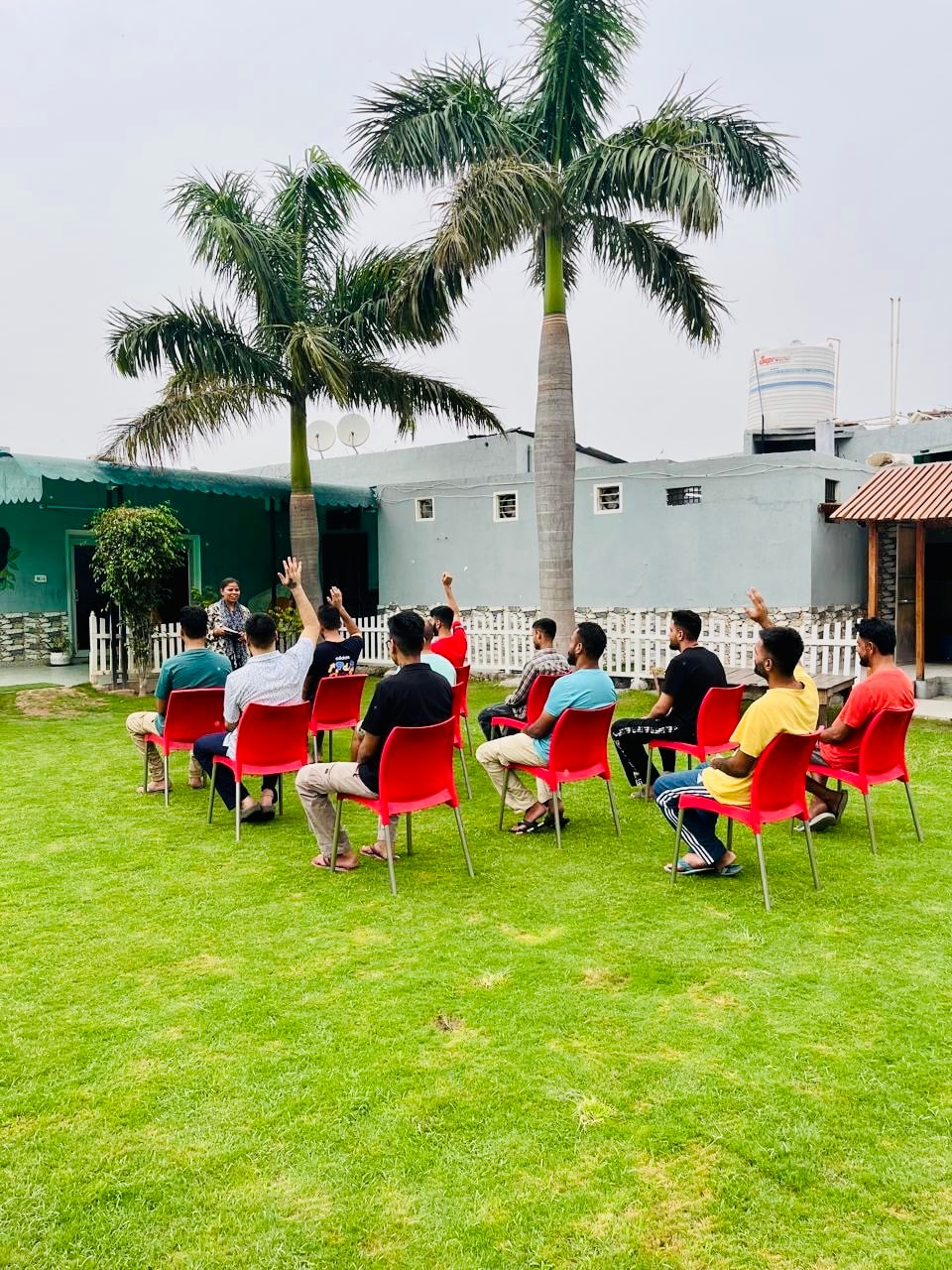 Group therapy session at New Disha Foundation